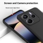 For Xiaomi Redmi Note 14 5G Case Liquid Silicone Phone Back Cover with Hand Strap