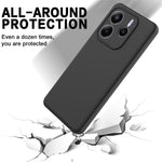 For Xiaomi Redmi Note 14 5G Case Liquid Silicone Phone Back Cover with Hand Strap