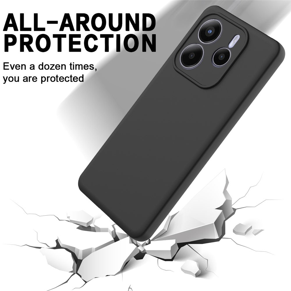 For Xiaomi Redmi Note 14 5G Case Liquid Silicone Phone Back Cover with Hand Strap