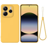 For Xiaomi Redmi Note 14 5G Case Liquid Silicone Phone Back Cover with Hand Strap
