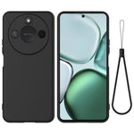 For Honor X60 5G / Honor X9c Smart 5G Case Liquid Silicone Phone Back Cover with Hand Strap