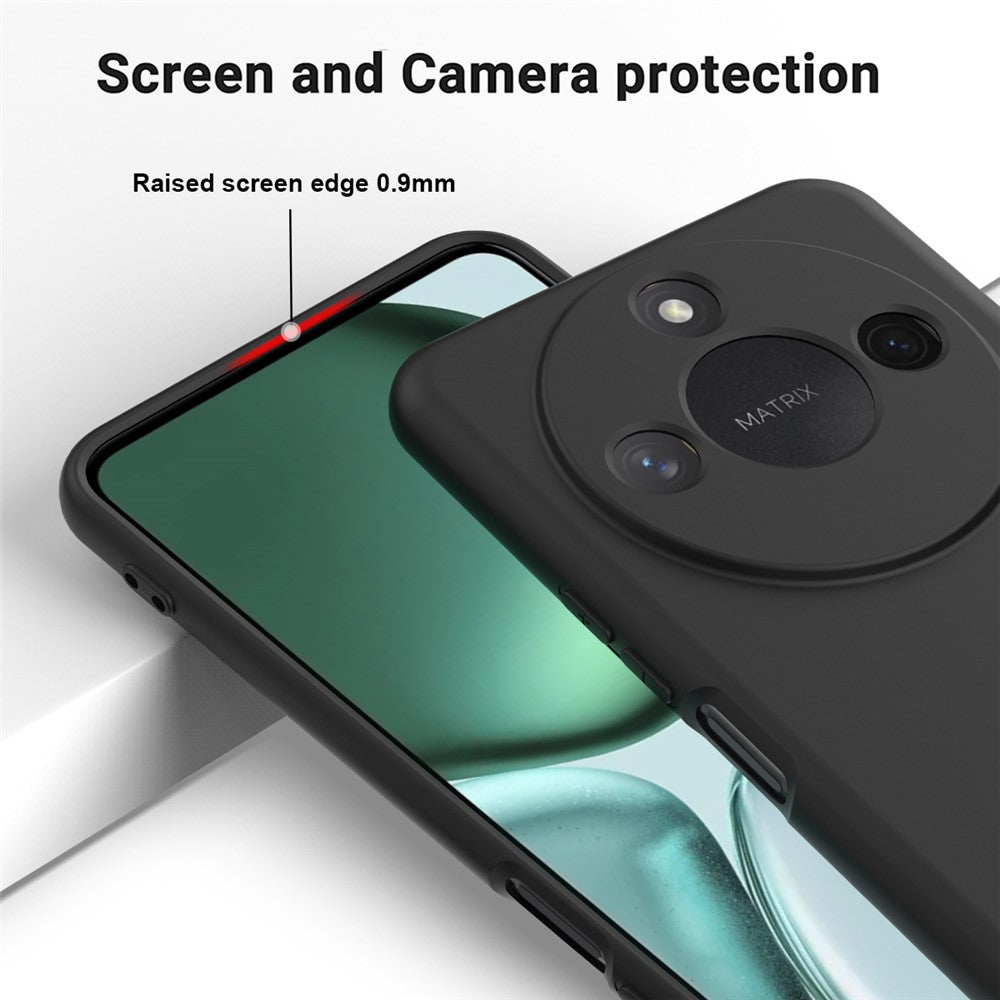 For Honor X60 5G / Honor X9c Smart 5G Case Liquid Silicone Phone Back Cover with Hand Strap