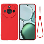 For Honor X60 5G / Honor X9c Smart 5G Case Liquid Silicone Phone Back Cover with Hand Strap