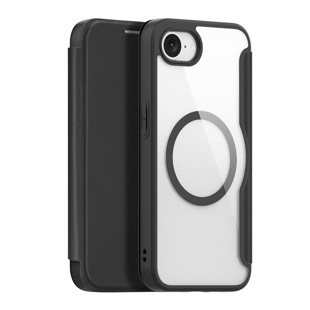 DUX DUCIS Läderfodral till iPhone 17e/16e, Skin X Pro-serien, Flipfodral, Kompatibelt med MagSafe