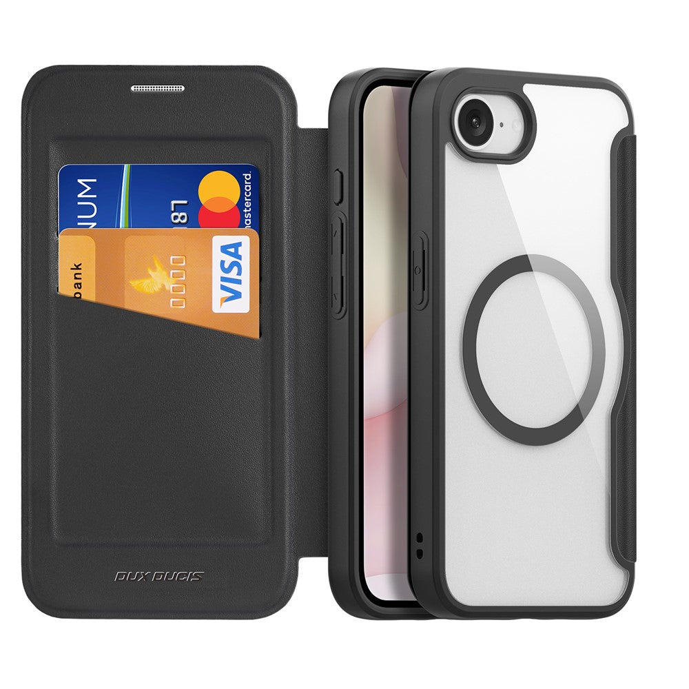 DUX DUCIS For iPhone 17e / 16e Leather Case  Skin X Pro Series Flip Cover Compatible with MagSafe