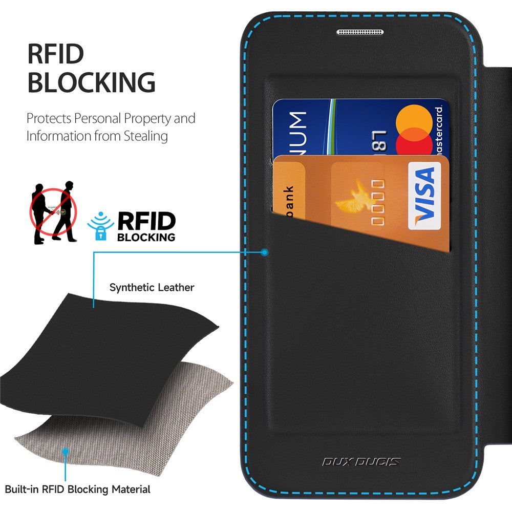 DUX DUCIS For iPhone 17e / 16e Leather Case  Skin X Pro Series Flip Cover Compatible with MagSafe