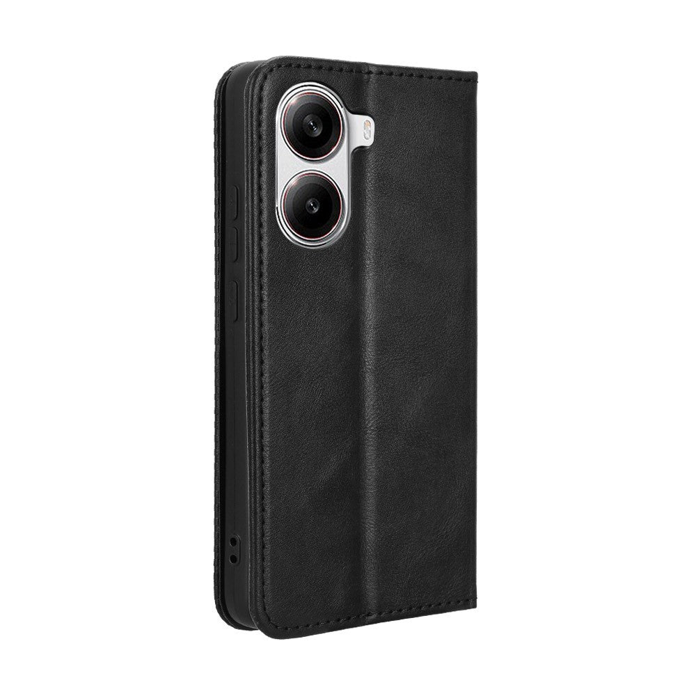 Xiaomi Redmi Turbo 4 5G / Xiaomi Poco X7 Pro 5G Retro PU-läderfodral mobilplånboksfodral Stativfodral