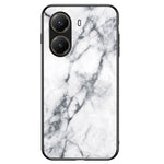 For Xiaomi Poco X7 Pro 5G / Redmi Turbo 4 5G Case Marble Pattern Tempered Glass + PC + TPU Protective Phone Cover