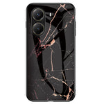 For Xiaomi Poco X7 Pro 5G / Redmi Turbo 4 5G Case Marble Pattern Tempered Glass + PC + TPU Protective Phone Cover