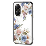 For Xiaomi Poco X7 Pro 5G / Redmi Turbo 4 5G Case Floral Pattern TPU + Tempered Glass Protective Phone Cover