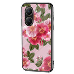 For Xiaomi Poco X7 Pro 5G / Redmi Turbo 4 5G Case Floral Pattern TPU + Tempered Glass Protective Phone Cover
