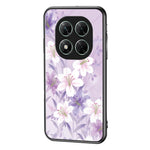 For Xiaomi Poco X7 5G / Redmi Note 14 Pro 5G Case Floral Pattern TPU + Tempered Glass Protective Phone Cover