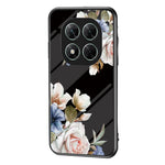 For Xiaomi Poco X7 5G / Redmi Note 14 Pro 5G Case Floral Pattern TPU + Tempered Glass Protective Phone Cover