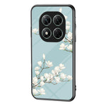For Xiaomi Poco X7 5G / Redmi Note 14 Pro 5G Case Floral Pattern TPU + Tempered Glass Protective Phone Cover