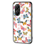 For Xiaomi Poco X7 Pro 5G / Redmi Turbo 4 5G Case Butterfly Pattern TPU + Tempered Glass Protective Phone Cover