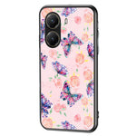 For Xiaomi Poco X7 Pro 5G / Redmi Turbo 4 5G Case Butterfly Pattern TPU + Tempered Glass Protective Phone Cover