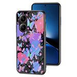 For Xiaomi Redmi Turbo 4 5G Case Butterfly Pattern TPU + Tempered Glass Protective Phone Cover