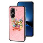 For Xiaomi Redmi Turbo 4 5G Case Butterfly Pattern TPU + Tempered Glass Protective Phone Cover