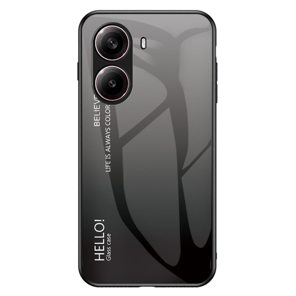 For Xiaomi Redmi Turbo 4 5G Case Anti-Scratch Tempered Glass + PC+TPU Phone Cover
