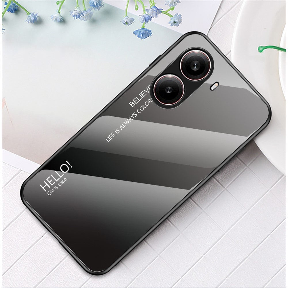 For Xiaomi Redmi Turbo 4 5G Case Anti-Scratch Tempered Glass + PC+TPU Phone Cover