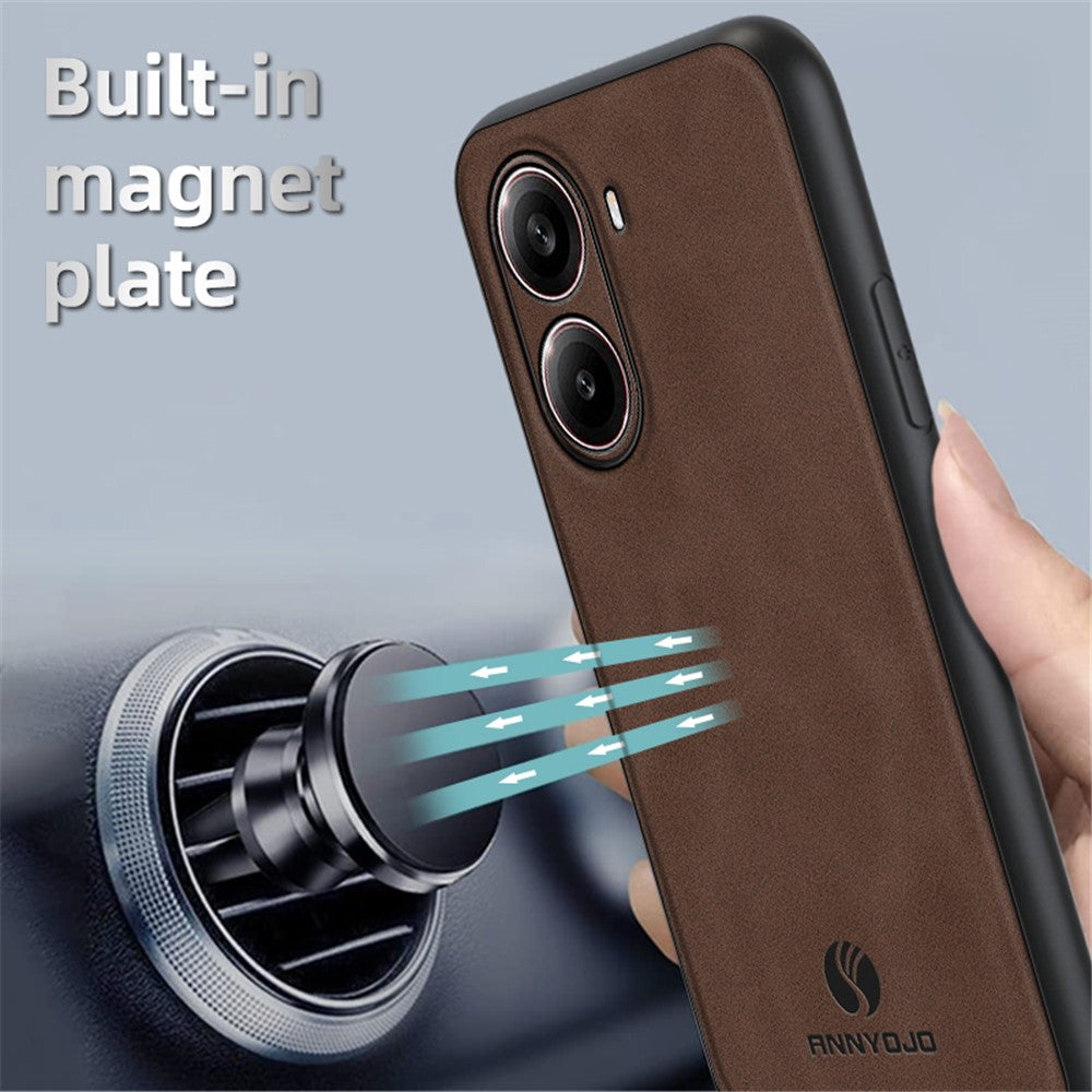 ANNYOJO For Xiaomi Redmi Turbo 4 5G Case PU Leather + PC + TPU Anti Drop Phone Back Cover