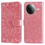 Xiaomi Poco F7 Pro 5G / Redmi K80 5G Skal Sunflower Imprint Läderplånbok mobilskal