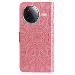 Xiaomi Poco F7 Pro 5G / Redmi K80 5G Skal Sunflower Imprint Läderplånbok mobilskal
