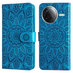 Xiaomi Poco F7 Pro 5G / Redmi K80 5G Skal Sunflower Imprint Läderplånbok mobilskal
