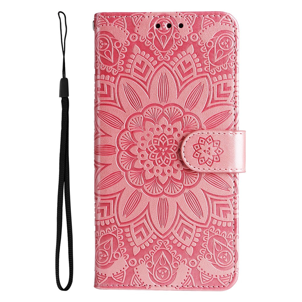 For Xiaomi Redmi Note 14 4G (163.25mm) Case Sunflower Imprint Leather Wallet Phone Cover