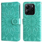 For Xiaomi Redmi Note 14 4G (163.25mm) Case Sunflower Imprint Leather Wallet Phone Cover
