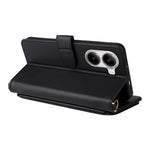 For Xiaomi Poco X7 Pro 5G / Redmi Turbo 4 5G Wallet Case with Shoulder / Wrist Strap Leather Phone Cover Stand