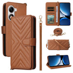 For Xiaomi Poco X7 Pro 5G / Redmi Turbo 4 5G Wallet Case with Shoulder / Wrist Strap Leather Phone Cover Stand