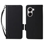 For Xiaomi Poco X7 Pro 5G / Redmi Turbo 4 5G Case with Wrist Strap Litchi Texture PU Leather Wallet Phone Cover