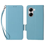 For Xiaomi Poco X7 Pro 5G / Redmi Turbo 4 5G Case with Wrist Strap Litchi Texture PU Leather Wallet Phone Cover