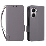 For Xiaomi Poco X7 Pro 5G / Redmi Turbo 4 5G Case with Wrist Strap Litchi Texture PU Leather Wallet Phone Cover