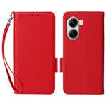 For Xiaomi Poco X7 Pro 5G / Redmi Turbo 4 5G Case with Wrist Strap Litchi Texture PU Leather Wallet Phone Cover