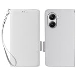 For Xiaomi Poco X7 Pro 5G / Redmi Turbo 4 5G Case with Wrist Strap Litchi Texture PU Leather Wallet Phone Cover