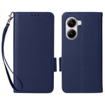 For Xiaomi Poco X7 Pro 5G / Redmi Turbo 4 5G Case with Wrist Strap Litchi Texture PU Leather Wallet Phone Cover