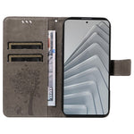 For Xiaomi Redmi Note 14 4G (163.25mm) Phone Case with Stand Cat Tree Pattern Leather Wallet Mobile Cover