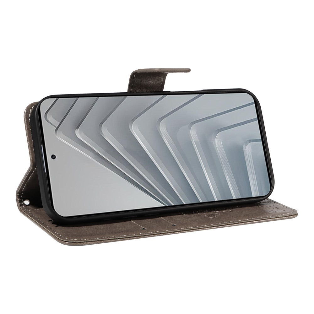 For Xiaomi Redmi Note 14 4G (163.25mm) Phone Case with Stand Cat Tree Pattern Leather Wallet Mobile Cover