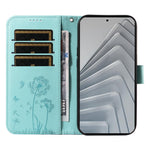 For Xiaomi Redmi Note 14 4G (163.25mm) Leather Wallet Case with Strap Dandelion Imprint Phone Stand Cover