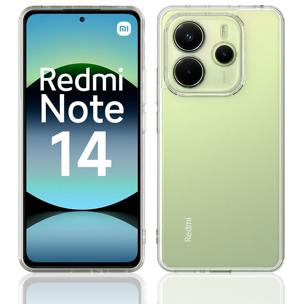 For Xiaomi Redmi Note 14 4G (163.25mm) Clear Phone Case TPU+Acrylic Shockproof Phone Back Cover
