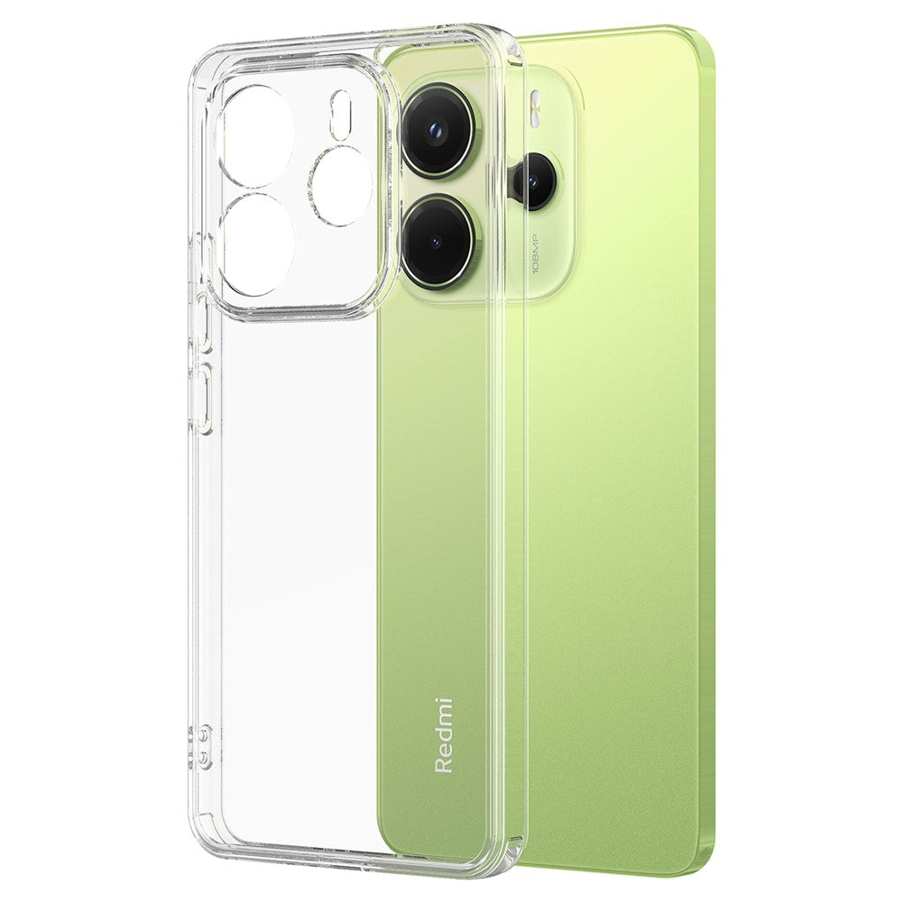 For Xiaomi Redmi Note 14 5G Clear Phone Case TPU+Acrylic Shockproof Phone Back Cover