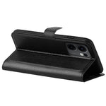 Oppo Reno13 F 5G (Reno 13 FS 5G) / 4G-skal, stötsäkert läderplånboksfodral i litchitextur