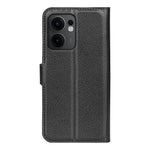 Oppo Reno13 F 5G (Reno 13 FS 5G) / 4G-skal, stötsäkert läderplånboksfodral i litchitextur