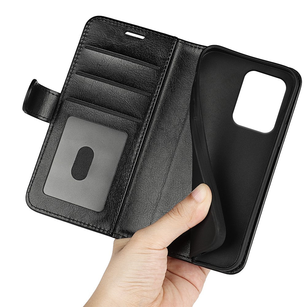 Oppo Reno13 F 5G (Reno 13 FS 5G) / 4G Plånboksfodral Crazy Horse Texture Stand Lädermobilskal