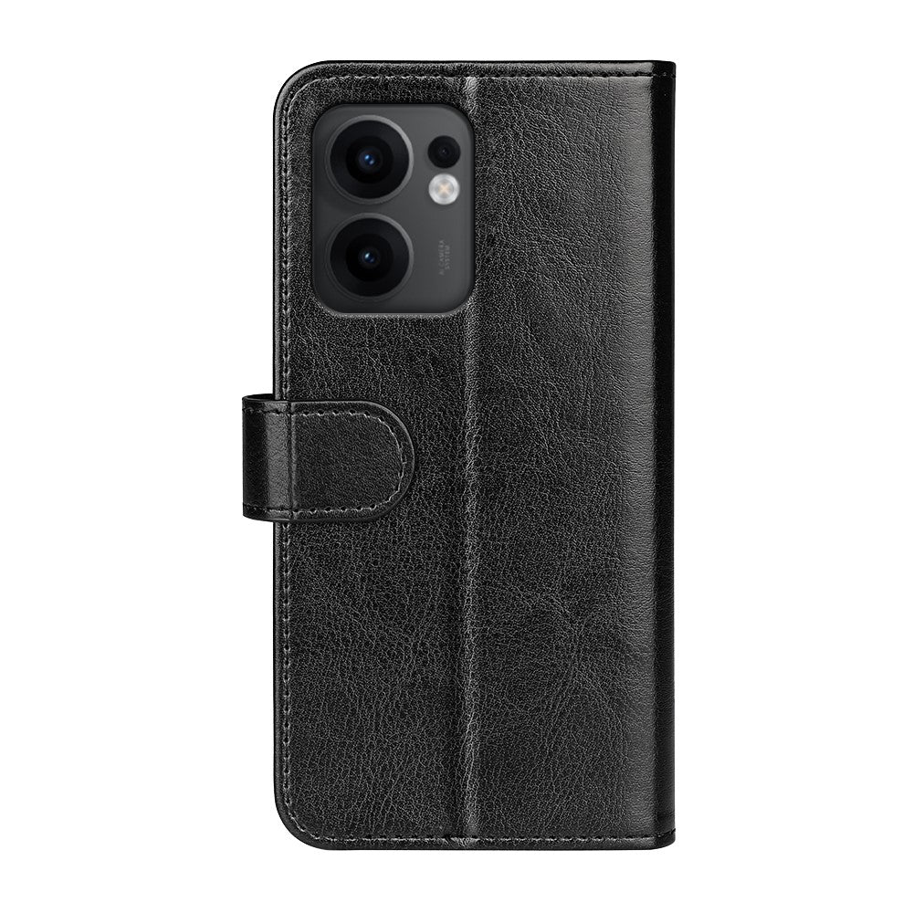 Oppo Reno13 F 5G (Reno 13 FS 5G) / 4G Plånboksfodral Crazy Horse Texture Stand Lädermobilskal