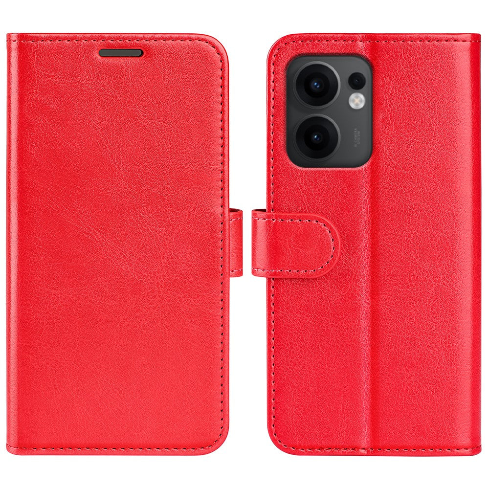 Oppo Reno13 F 5G (Reno 13 FS 5G) / 4G Plånboksfodral Crazy Horse Texture Stand Lädermobilskal