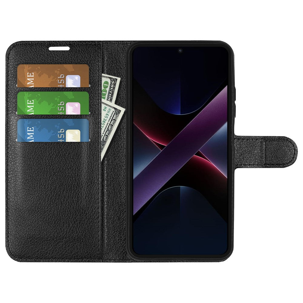 For Xiaomi Poco X7 Pro 5G Case Litchi Texture Shockproof Leather Wallet Phone Cover