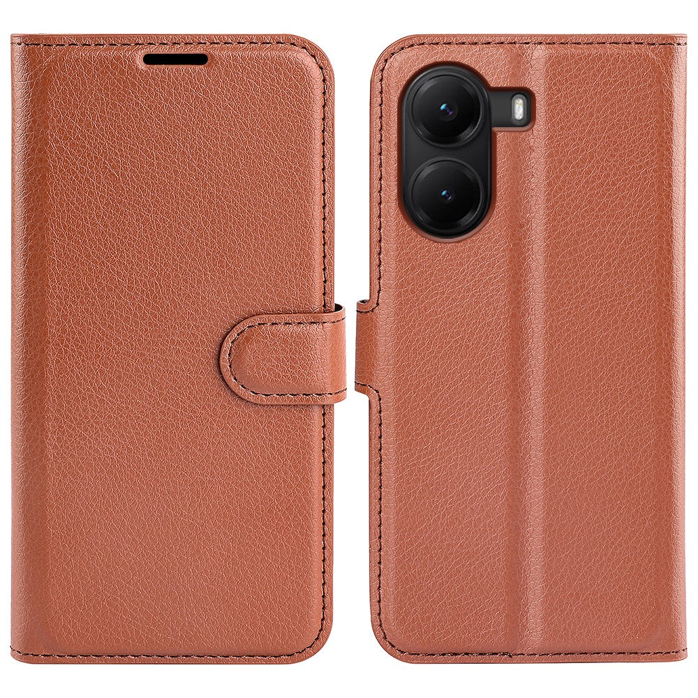 For Xiaomi Poco X7 Pro 5G Case Litchi Texture Shockproof Leather Wallet Phone Cover